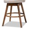 Baxton Studio Carra Beige Upholstered Walnut-Finished Wood Swivel Counter Stool, PK2 157-9653 - alternate 8